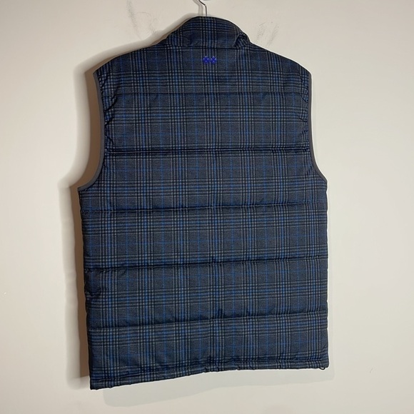Robert Graham | Men’s Oswego Blue Grey Plaid Full Zip Vest Size Medium - Picture 5 of 7